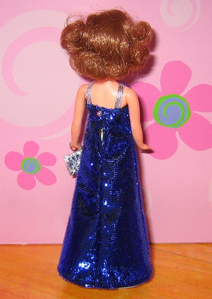 Micro Eyelash Royal Blue Gown + purse