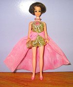 Euro Gold & Pink Ballgown + Purse