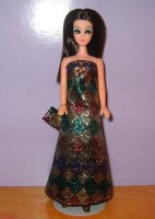 Diamond Mardi Gras Gown with purse