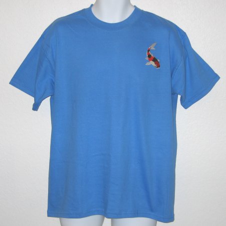 Pluma Blue T-shirt with Goshiki koi