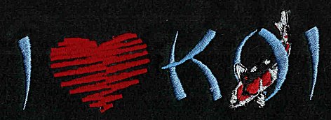 I Love Koi  (Blue lettering)