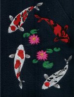 4 Koi & 2 lilies