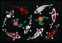 8 koi & 2 water lilies #7