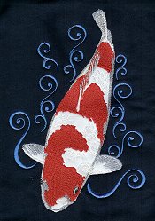 Big Kohaku with swirls Larger Design