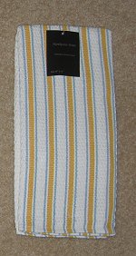 Kitchen stripe towel gold & blue